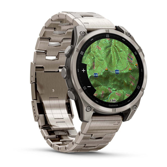 Reloj Garmin Fenix 8 - 47mm AMOLED Sapphire, Titanio con Pulsera de Titanio 010-02904-40