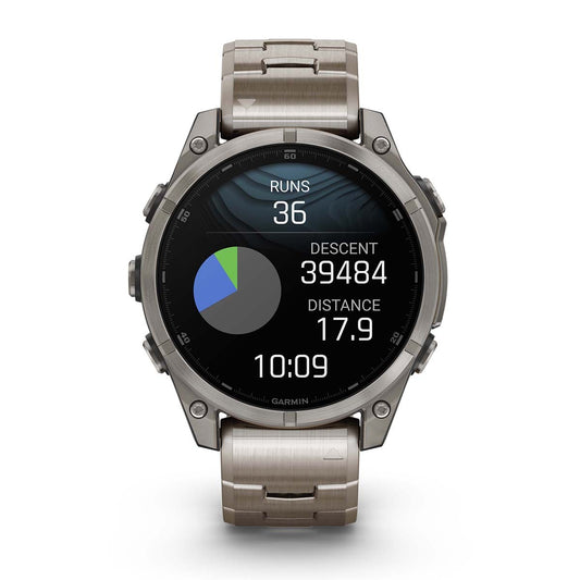 Reloj Garmin Fenix 8 - 47mm AMOLED Sapphire, Titanio con Pulsera de Titanio 010-02904-40