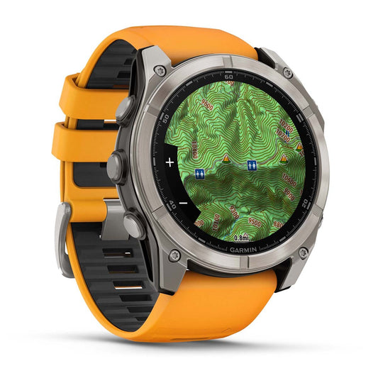 Reloj Garmin Fenix 8 - 51mm AMOLED Sapphire, Titanio con Correa Naranja 010-02905-11