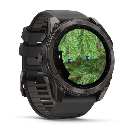 Reloj Garmin Fenix 8 - 51mm AMOLED Sapphire, DLC Gris Carbón con Correa Negra 010-02905-21