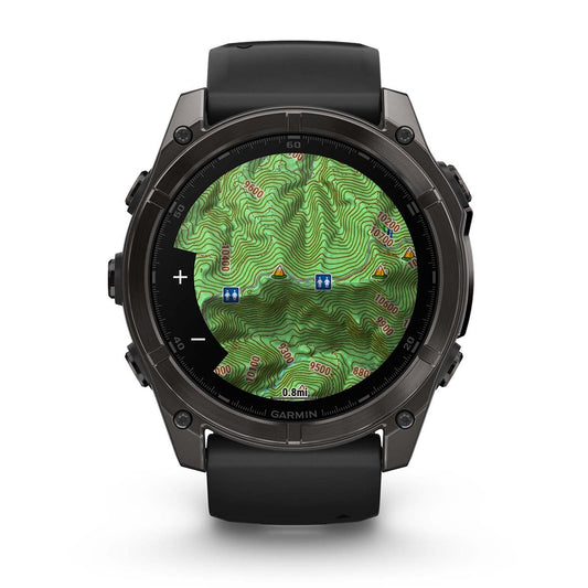 Reloj Garmin Fenix 8 - 51mm AMOLED Sapphire, DLC Gris Carbón con Correa Negra 010-02905-21