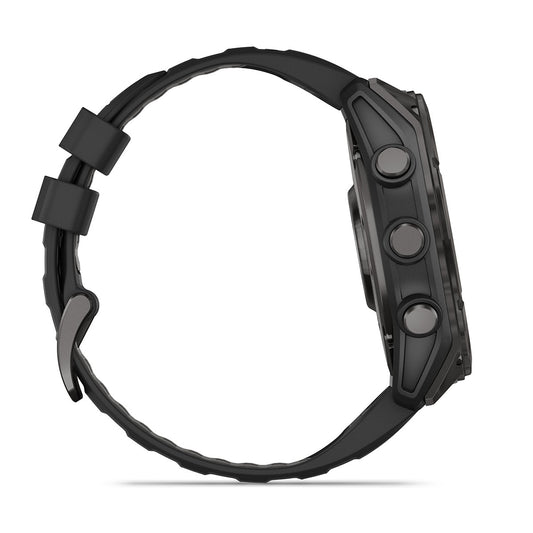 Reloj Garmin Fenix 8 - 51mm AMOLED Sapphire, DLC Gris Carbón con Correa Negra 010-02905-21