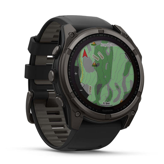 Reloj Garmin Fenix 8 - 51mm Solar Sapphire, Titanio DLC con Correa Negra 010-02907-11