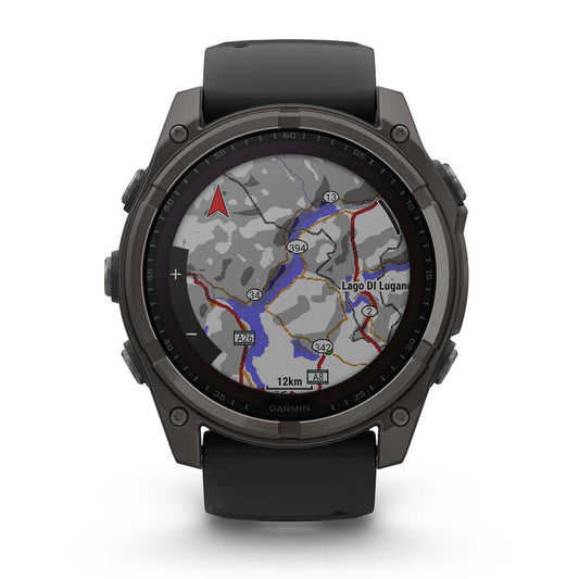 Reloj Garmin Fenix 8 - 51mm Solar Sapphire, Titanio DLC con Correa Negra 010-02907-11