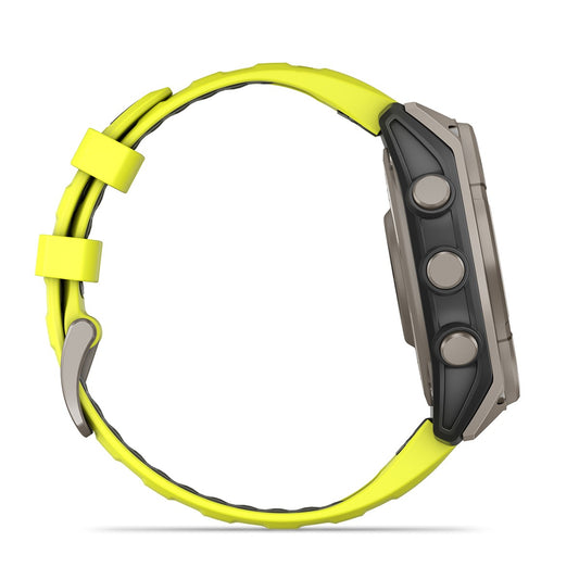 Reloj Garmin Fenix 8 - 47mm Solar Sapphire, Titanio con Correa Amarilla 010-02906-21