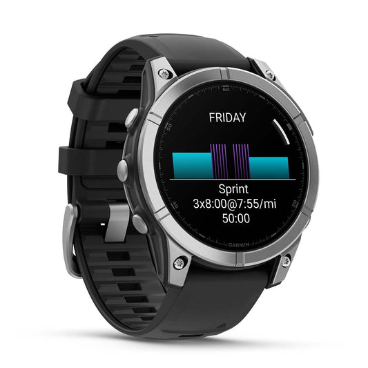 Reloj Garmin Fenix E - 47mm AMOLED Acero Inoxidable con Correa Negra 010-03025-00