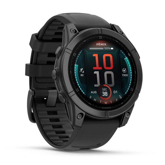 Reloj Garmin Fenix E - 47mm AMOLED Acero Gris Pizarra con Correa Negra 010-03025-01