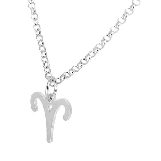 Collar con Colgante Zodiaco Aries en Plata de Ley 925
