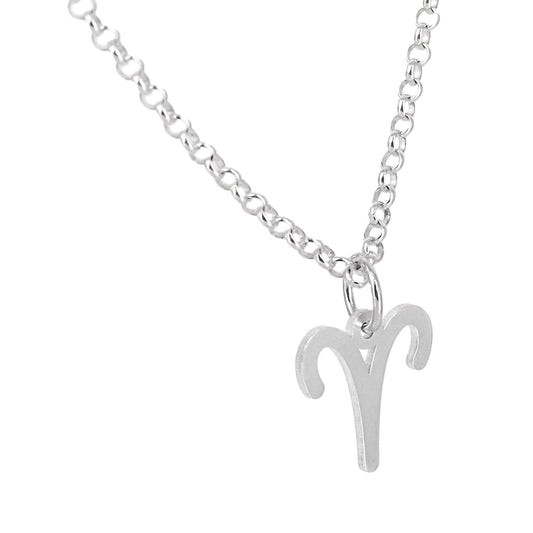 Collar con Colgante Zodiaco Aries en Plata de Ley 925