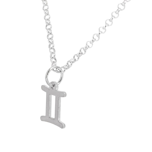 Collar con Colgante Zodiaco Géminis en Plata de Ley 925