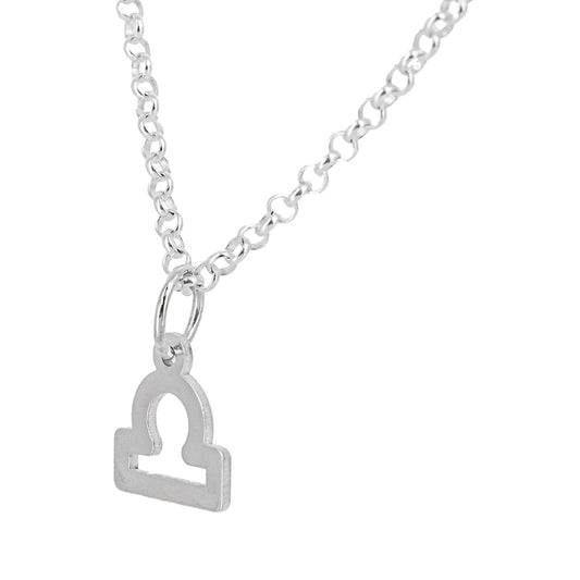 Collar con Colgante Zodiaco Libra en Plata de Ley 925