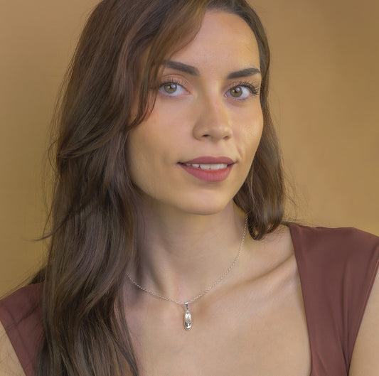 Collar con Colgante Zapatilla de Ballet en Plata de Ley 925