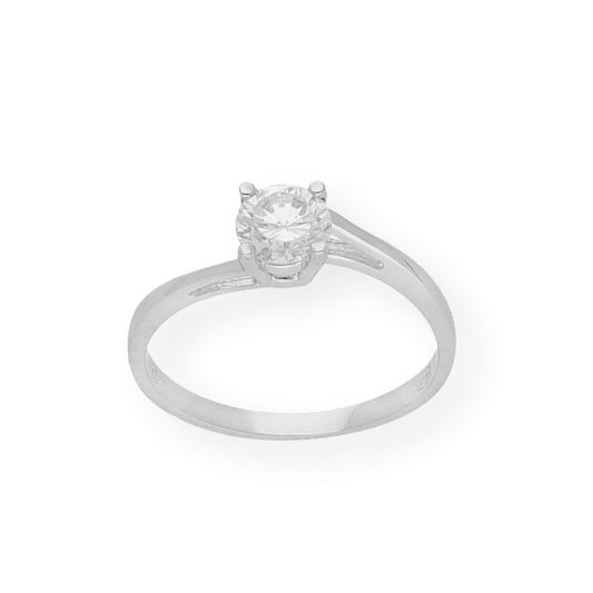 Anillo Modelo Constanza Oro Blanco 18k Diamante 0,30CT H-VS2 | Certificado IGI