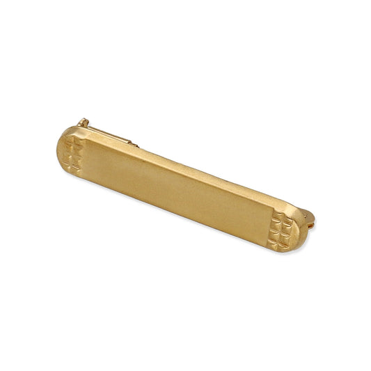 Imperdible Bebé de Barra Mate con Bordes Redondeados en Oro Amarillo 18K