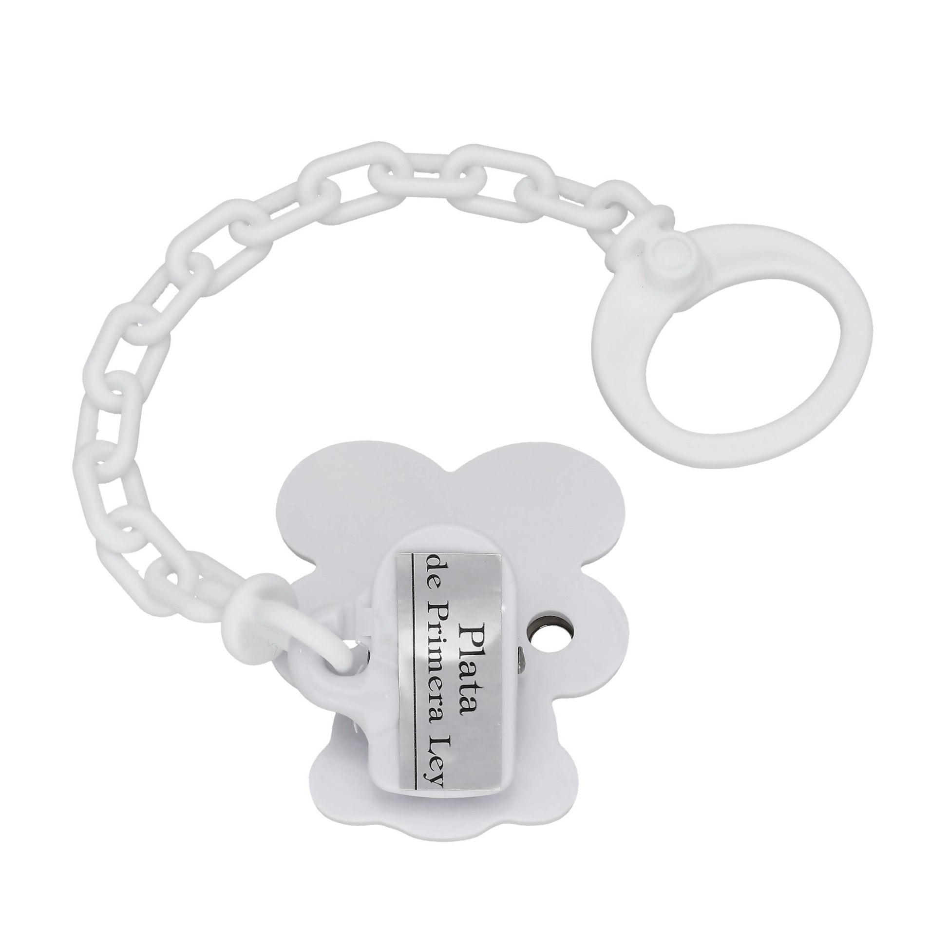 Pinza Chupete de Bebé Oso en Plata de Ley 925