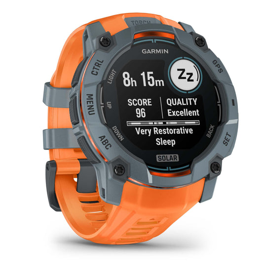 Reloj Garmin Instinct 3 - 50mm, Solar Gris con Correa Naranja 010-02935-01