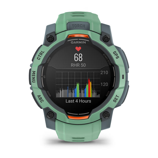 Reloj Garmin Instinct 3 - 45mm, AMOLED Verde con Correa Verde 010-02936-01