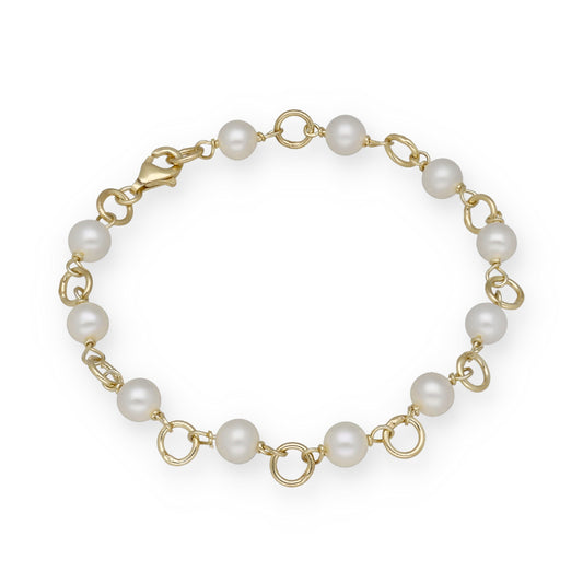 Pulsera de Comunión en plata de ley 925 y Perlas Freshwater