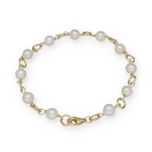 Pulsera de Comunión en plata de ley 925 y Perlas Freshwater