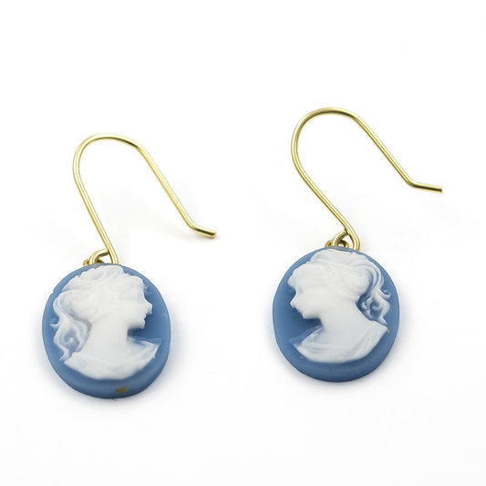 Pendientes Camafeo en Oro de 18K