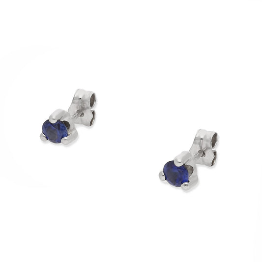 Pendientes Naira de Zafiro en Oro Blanco de 18K