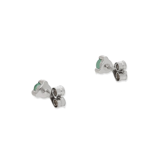 Pendientes Naira de Esmeralda en Oro Blanco de 18K