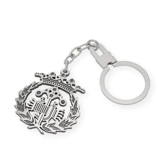 Llavero Insignia de Ingeniería Industrial en Plata de Ley 925