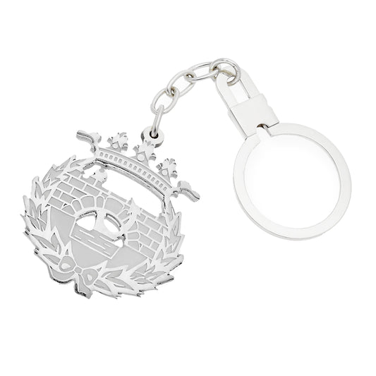 Llavero Insignia de Ingeniería de Caminos en Plata de Ley 925