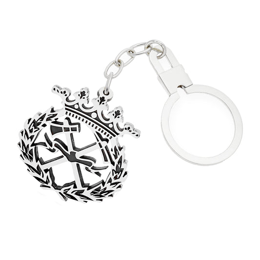 Llavero Insignia de Ingeniería de Montes en Plata de Ley 925