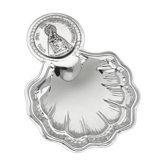 Concha de Bautismo en Alpaca Plateada Virgen del Puerto Plasencia