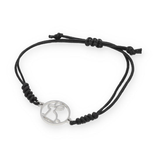 Pulsera Macramé de Conejo con Plata de Ley 925