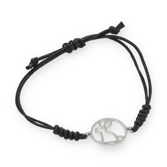 Pulsera Macramé de Conejo con Plata de Ley 925