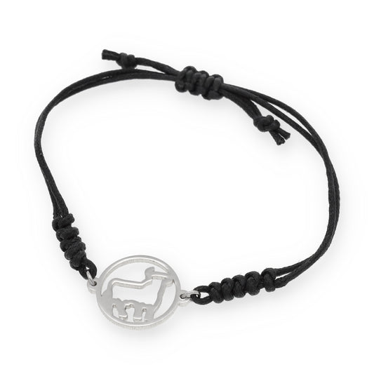Pulsera Macramé de Toro con Plata de Ley 925