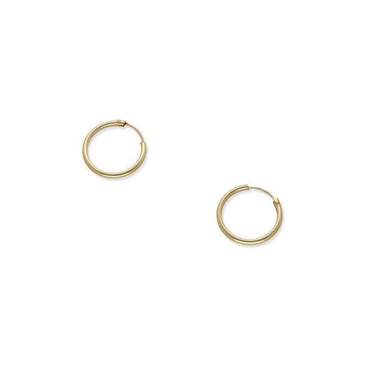 Pendientes de Aro 15 mm en Oro 18K