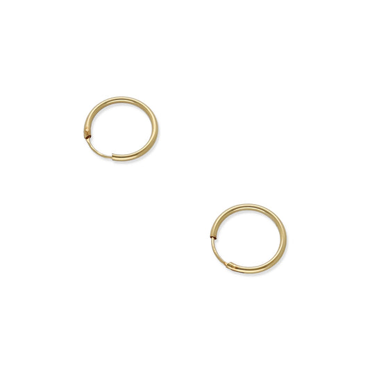 Pendientes de Aro 15 mm en Oro 18K