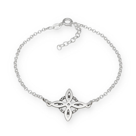 Pulsera de Nudo de Bruja en Plata de Ley 925