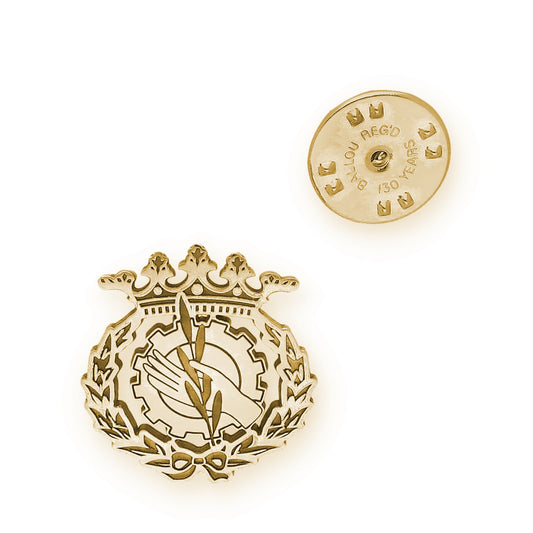 Pin Insignia Profesional de Trabajo Social en Plata 925 con Baño de Oro 18k