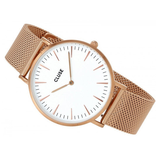 Reloj Cluse LA BOHEME Mesh Rose Gold/White CL18112