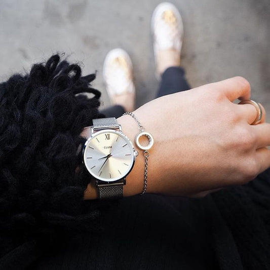 Reloj Cluse LA BOHEME Mesh Full Silver CL18114