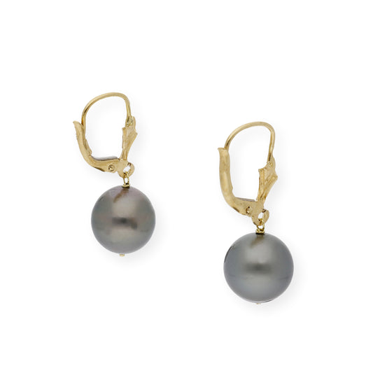 Pendientes Balista en Oro de Ley 18K con Perlas Tahití