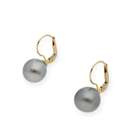 Pendientes en Oro de Ley 18K con Perlas Tahití