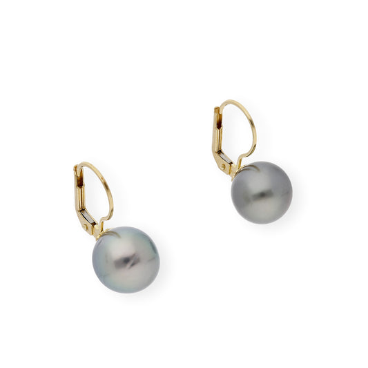 Pendientes en Oro de Ley 18K con Perlas Tahití
