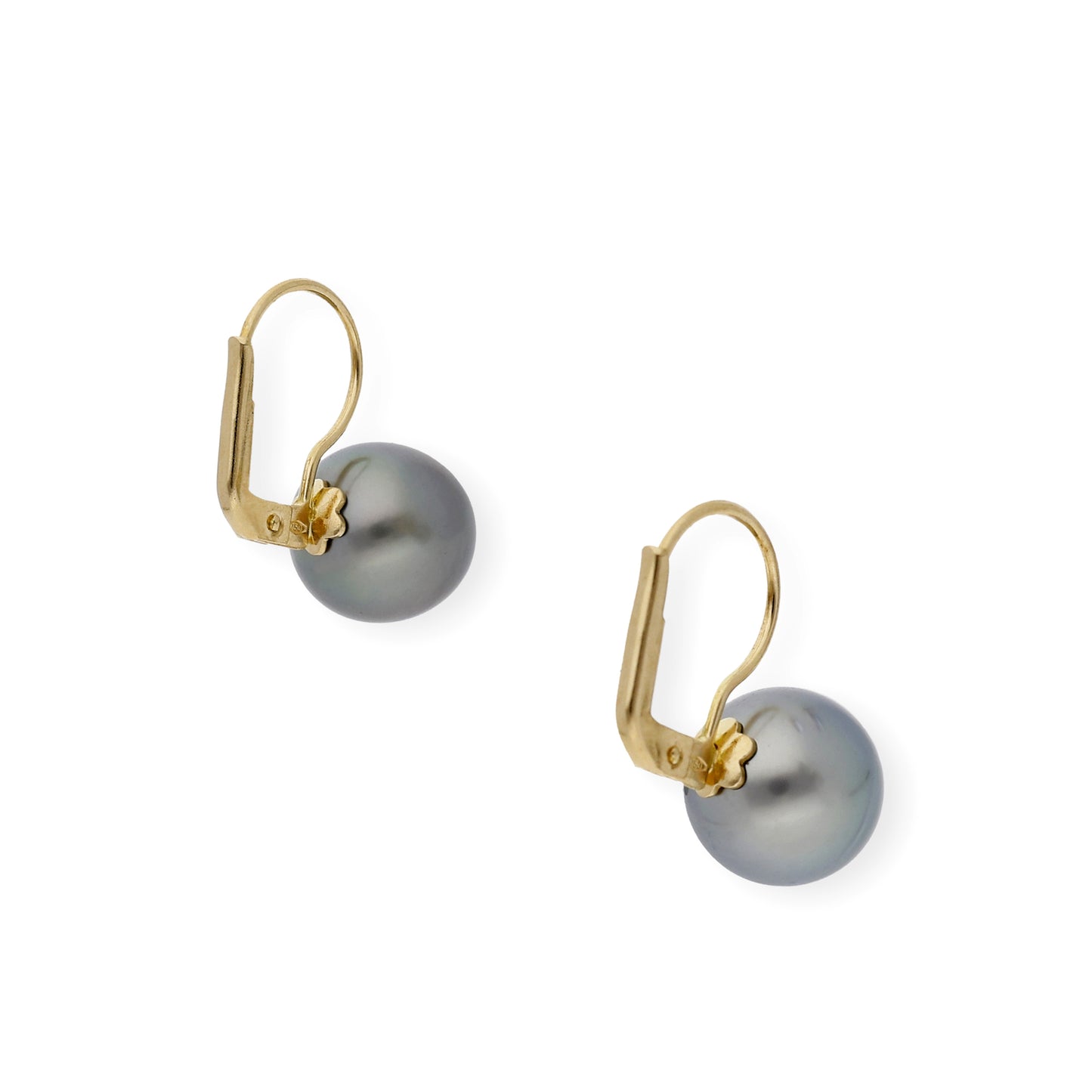 Pendientes en Oro de Ley 18K con Perlas Tahití