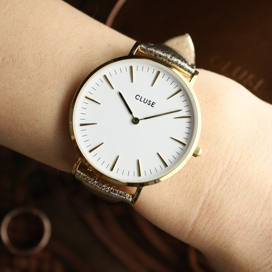 Reloj Cluse LA BOHEME Gold White/Gold Metallic CL18421