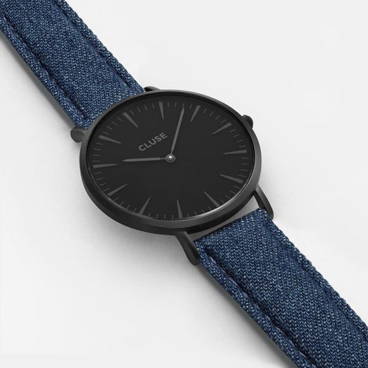 Reloj Cluse LA BOHEME Full Black Blue Denim CL18507