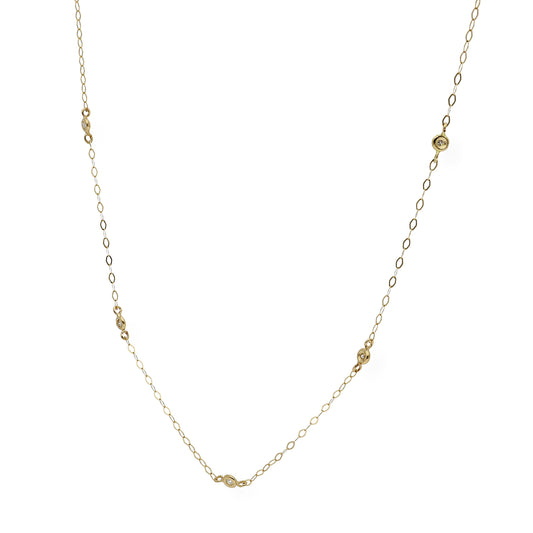 Gargantilla Chatón en Oro 18k y Diamantes Engastados