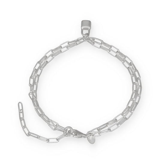 Pulsera Doble Cadena con Candado de Plata de Ley 925