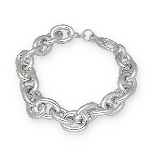 Pulsera Eslabones Ovalados de Plata de Ley 925