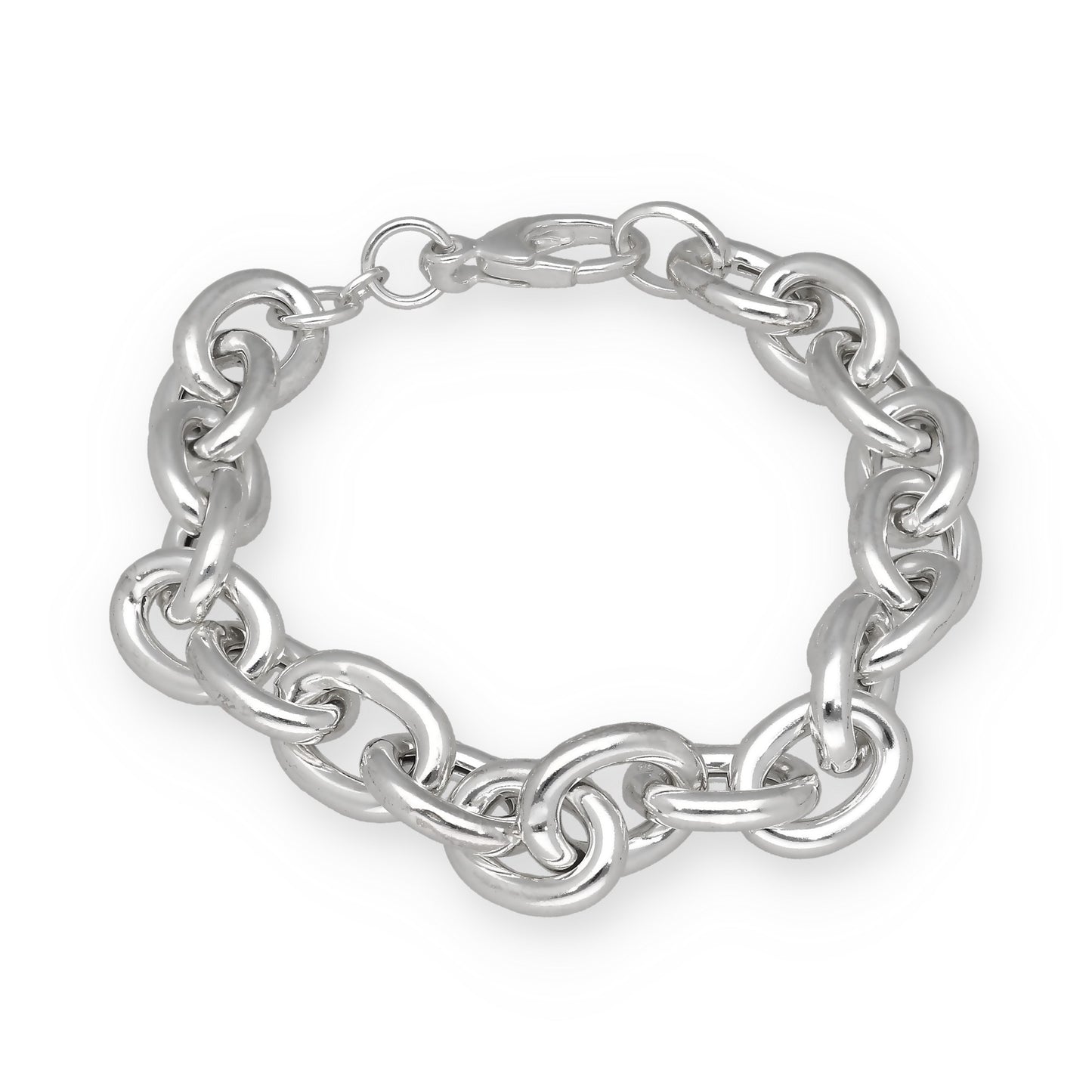 Pulsera Eslabones Ovalados de Plata de Ley 925