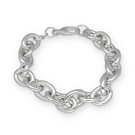 Pulsera Eslabones Ovalados de Plata de Ley 925